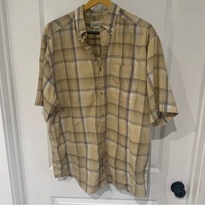 Arnold Palmer Casual Corner Men's Beige Plaid Shirt